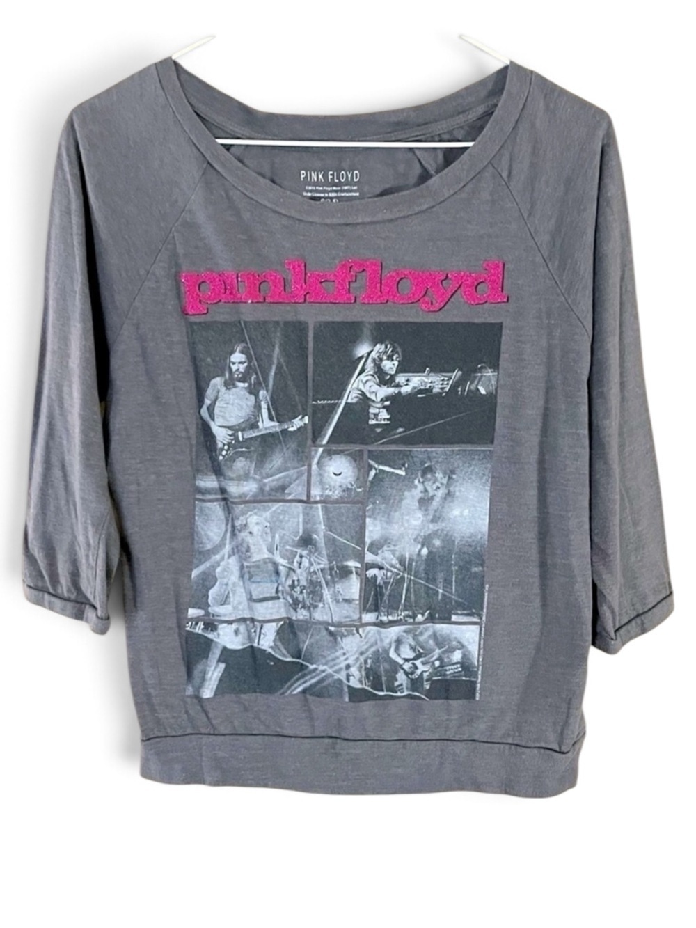 Pink Floyd Gray Cropped Tee Top